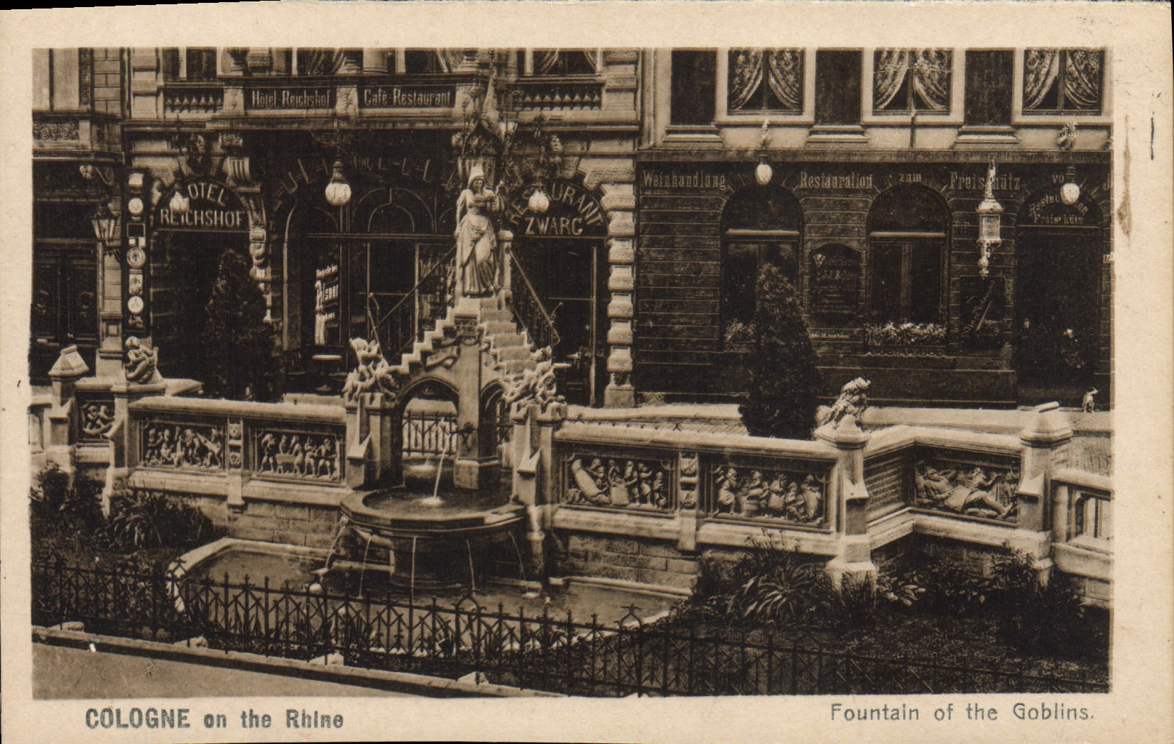 CPA Cologne on the Rhine Fontaion of the Goblins 