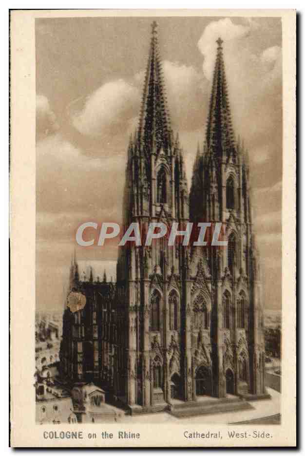 CPA Cologne on the Rhine Cathedral West Side 