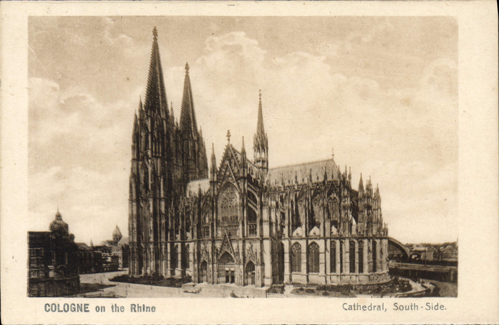 CPA Cologne on the Rhine Cathedral South Side 