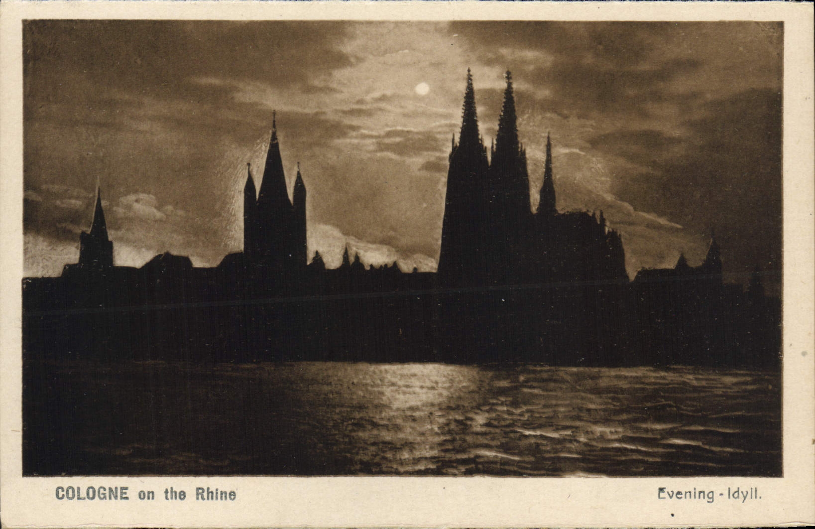 CPA Cologne on the Rhine Evening Idyll