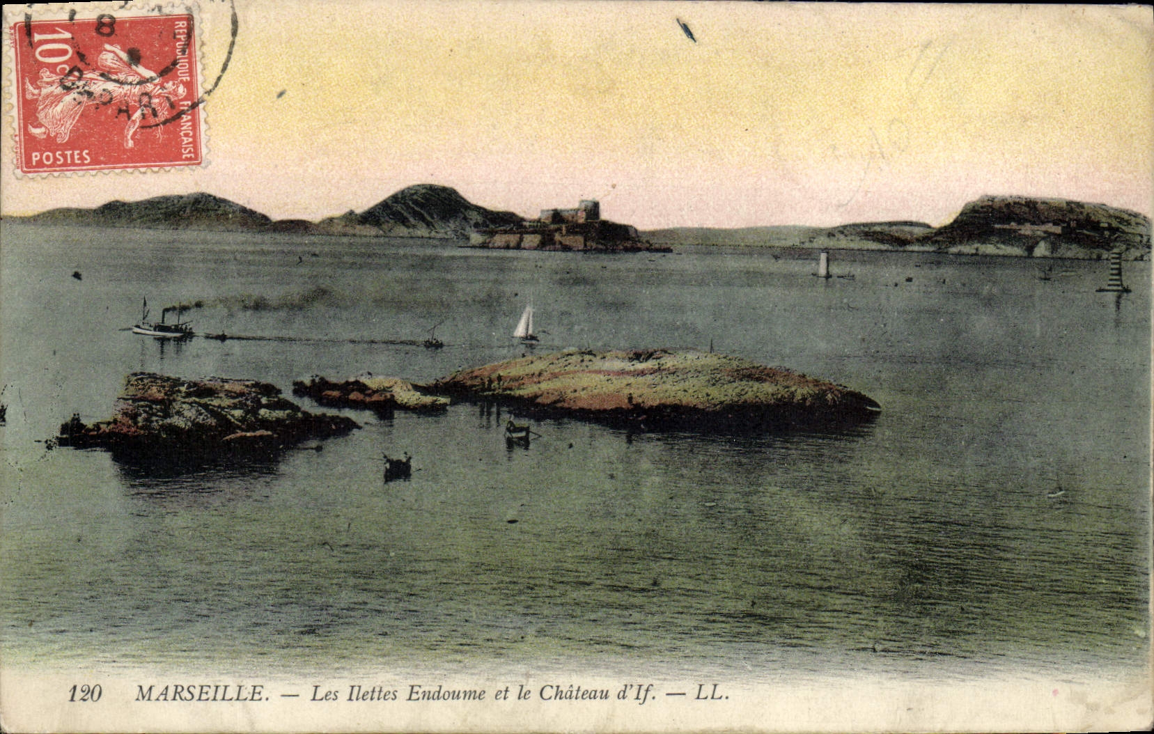 CPA Marseille Les Ilettes Endoume et le Chateau d'If