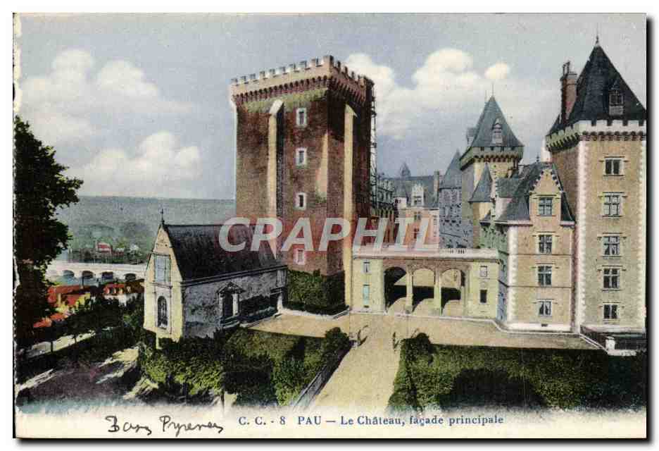 CPA Pau Le Chateau Facade Principale