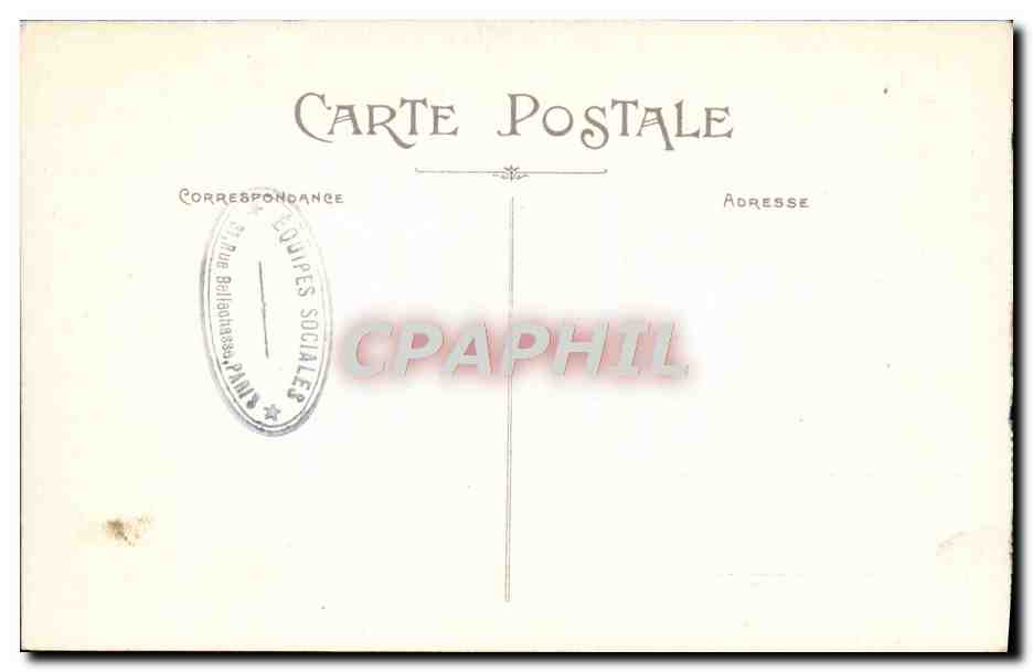 CPA Pau Le Chateau Facade Principale — Verso