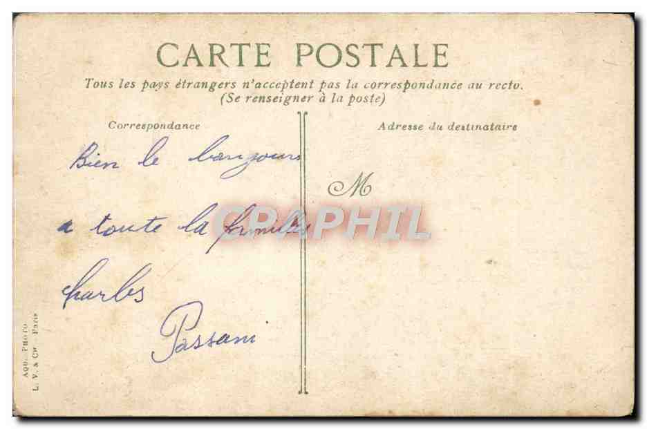 CPA Villefranche sur Mer La route du Cap Ferrat — Rückseite