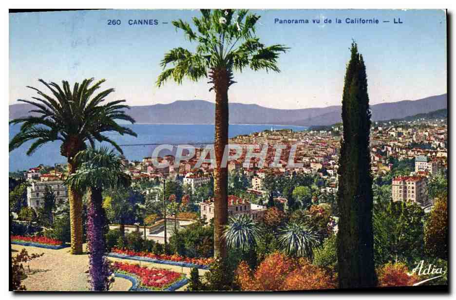CPA Cannes Panorama vu de la Californie