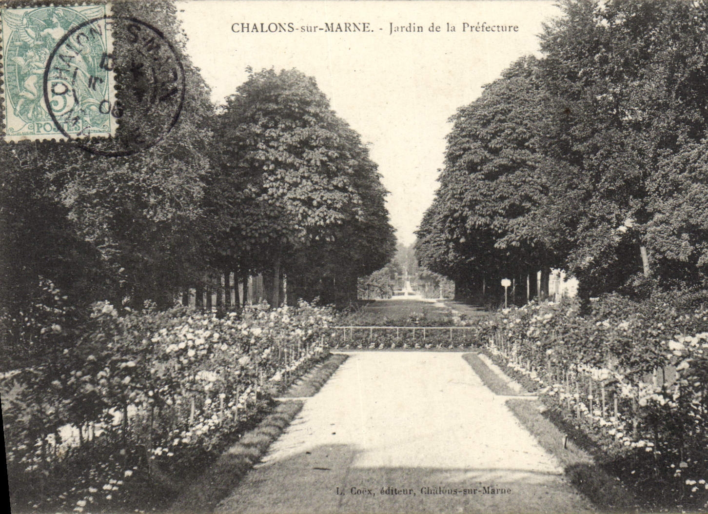 CPA Chalons sur Marne Jardin De la Prefecture