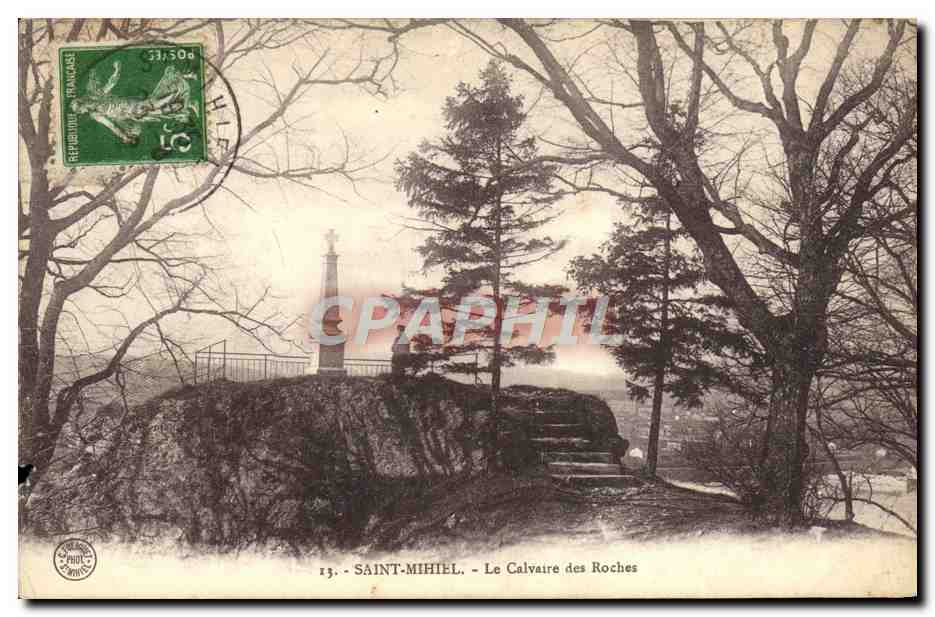 CPA Saint Mihiel Le Calvaire des Roches