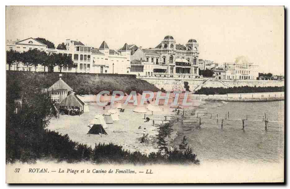 CPA Royan La Plage et le Casino de Foncillon