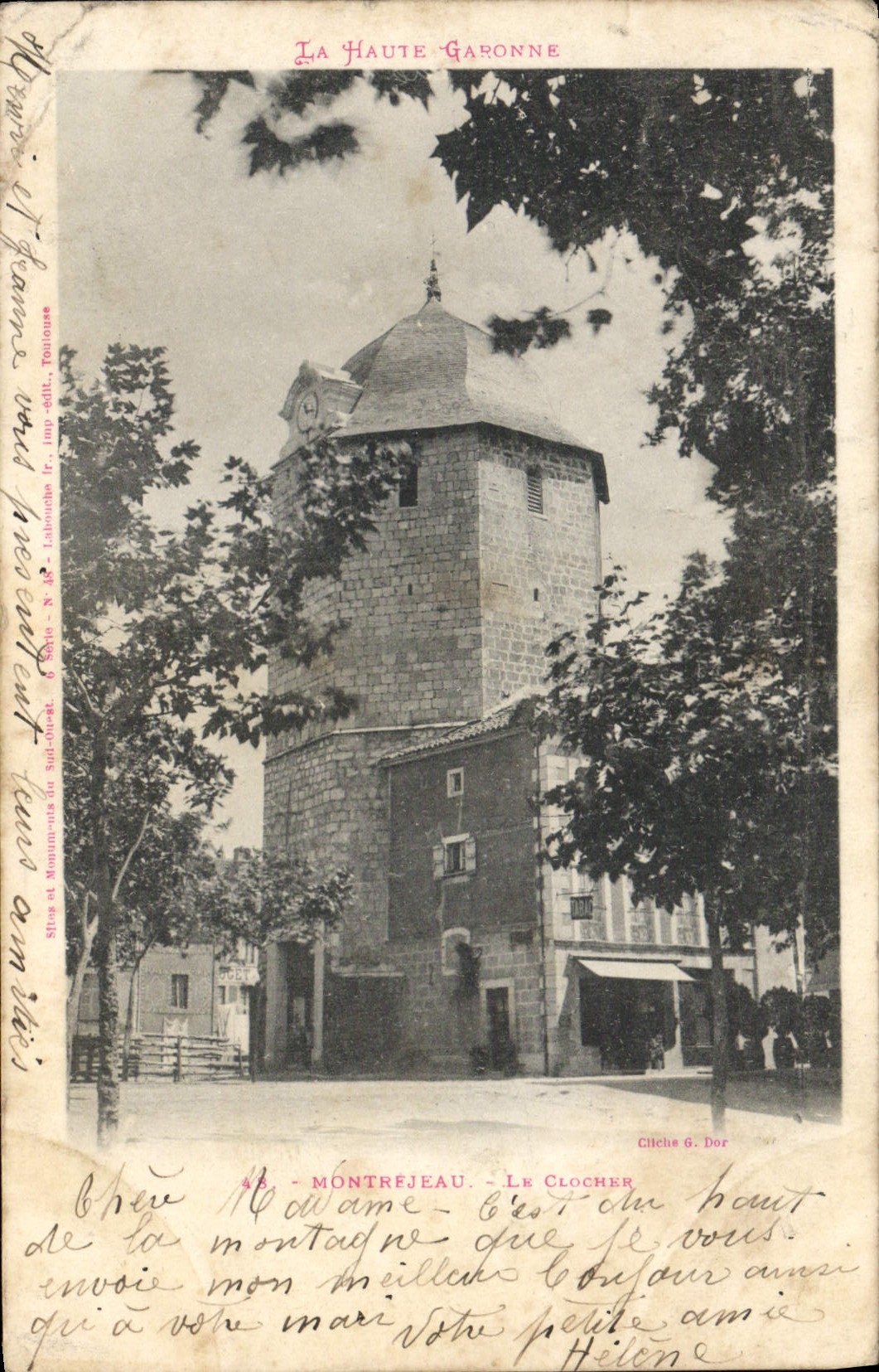 CPA La Haute Garonne Monterjeau Le Clocher