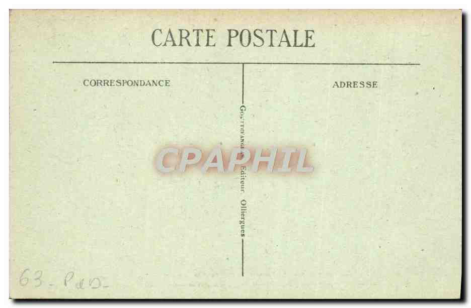 Personnages pétrifiés, grandeur naturelle, dansant la Bourrée d'Auvergne — Clermont-Ferrand — G. d'O. — Verso