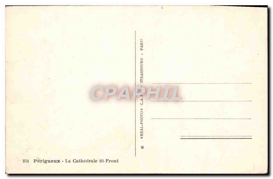 CPA Perigueux La Cathedrale Saint Front — Back