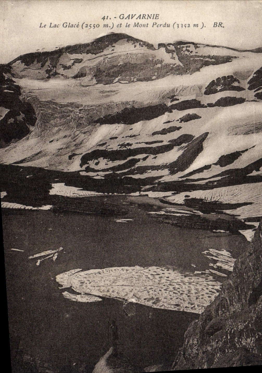 CPA Gavarnie Le Lac Glace et le Mont Perdu