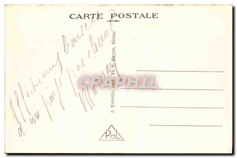 CPA La Pompelle Attaque allemande du Juillet Le Tank Militaria  — Rückseite