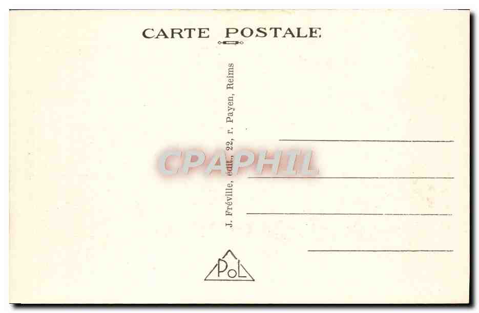 CPA Le Fort de La Pompelle Les Entonnoirs Cour Est et Vestiges d'une entree — Rückseite
