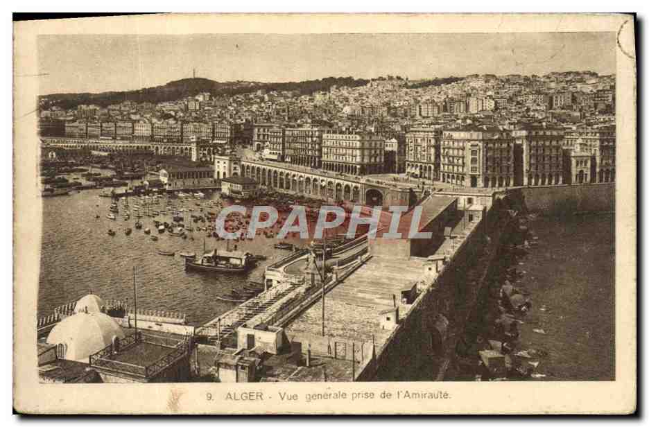 CPA Alger Vue Generale prise de l'Amiraute