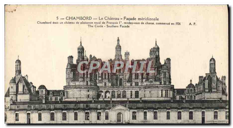 CPA Chambord Le Chateau Facade Meridionale