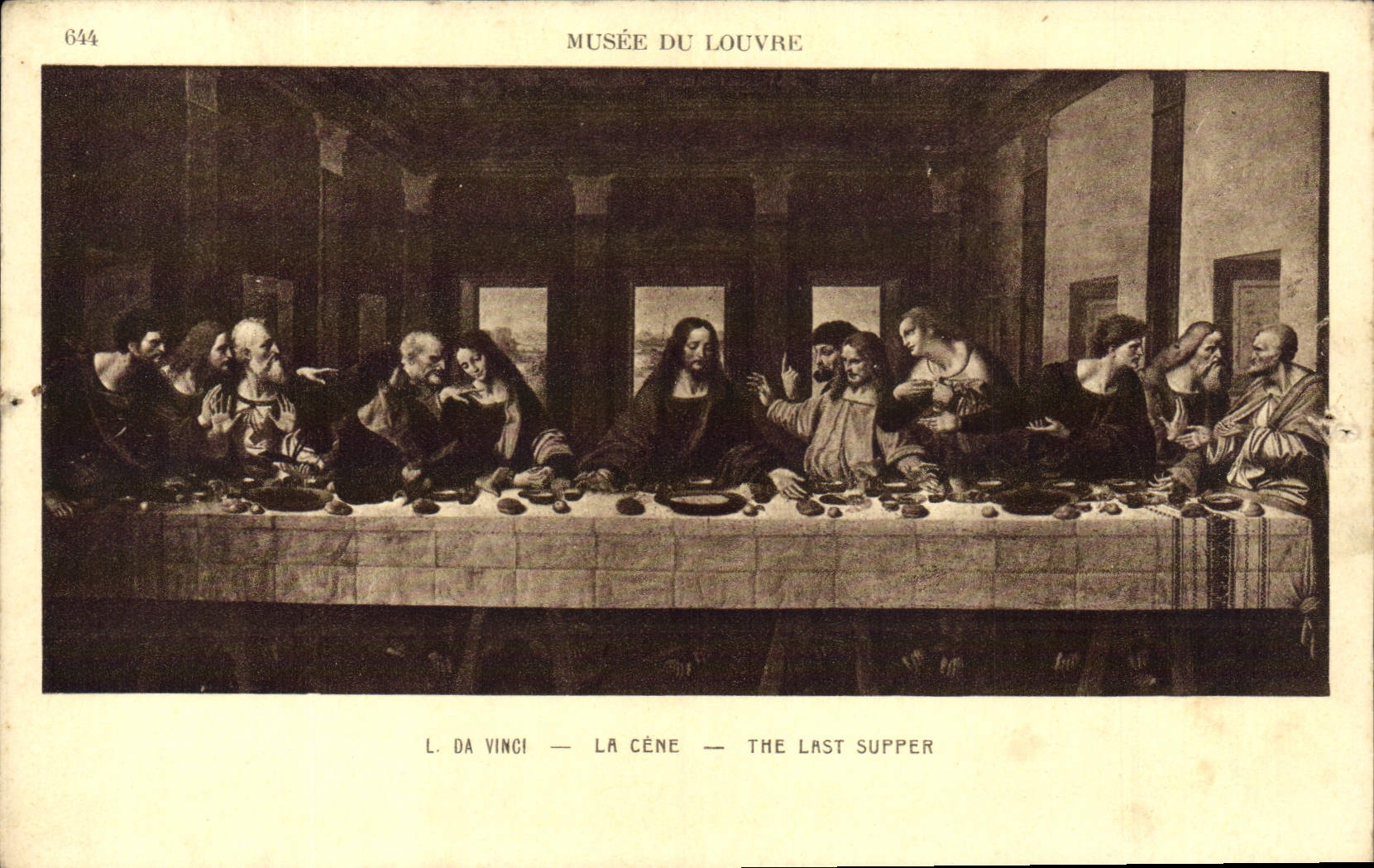 CPA Musee Du Louvre Da Vinci La Cene