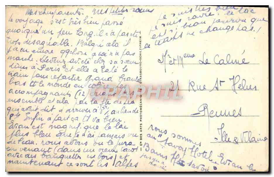 CPA Evian les Bains Lac Leman Une Barque Bateau — Verso