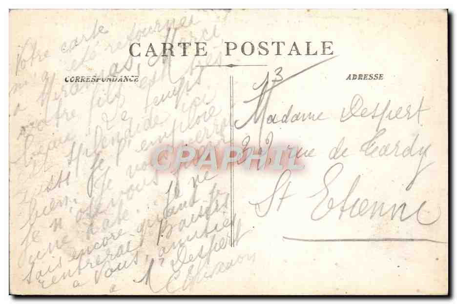 CPA Marseille Ecole de Medecine et de Pharmacie Ancien chateau imperial Peche Pecheur Barque — Back