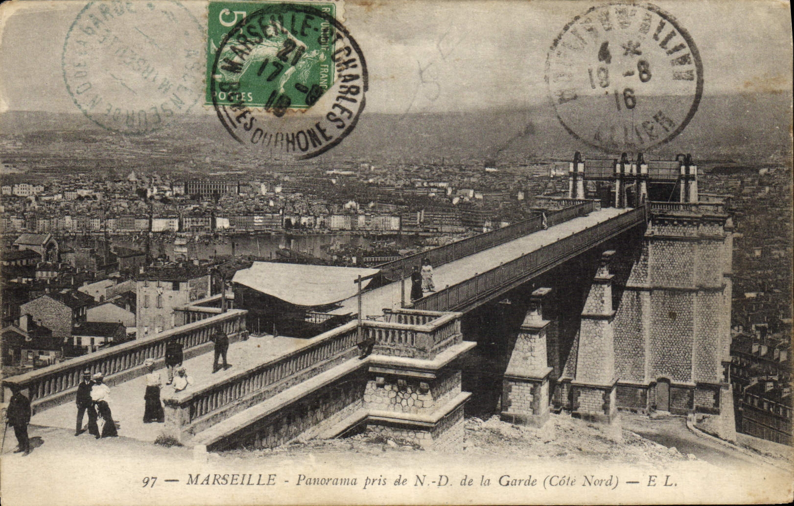 CPA Marseille Panorama Pris de ND de la Garde Cote Nord