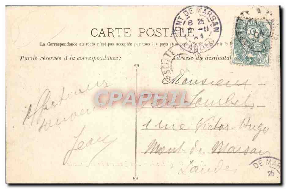 CPA Marseille Les Bassins de la Joliette Bateaux — Rückseite