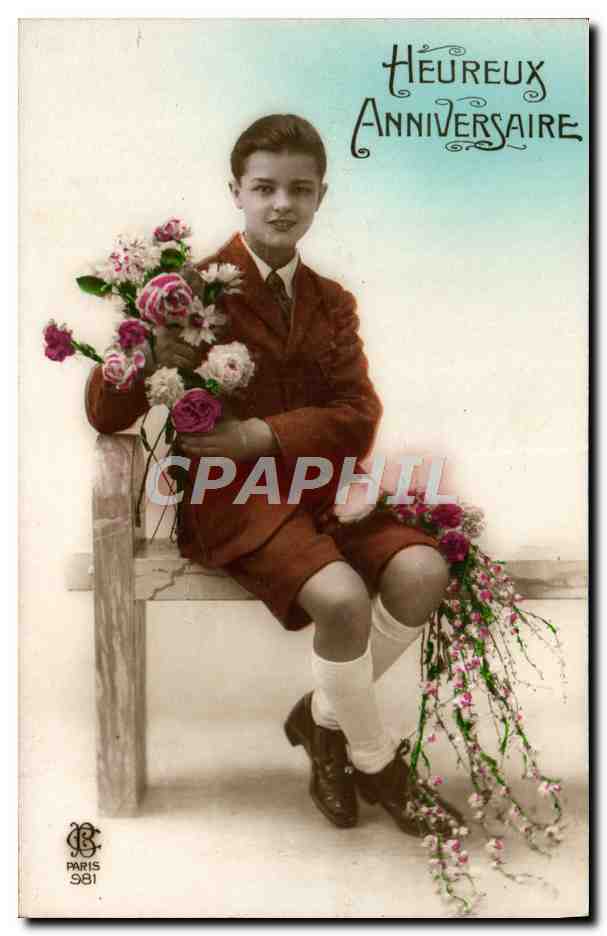 CPA Fantaisie Enfant Heureux Anniversaire
