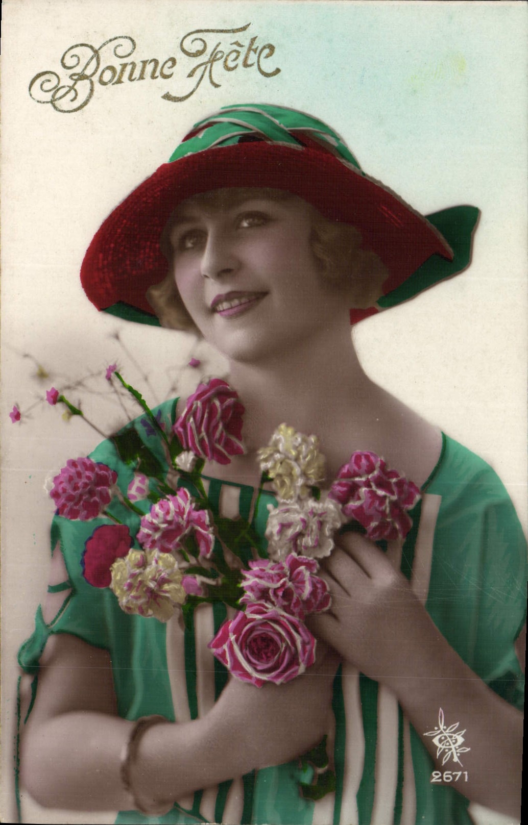 CPA Fantaisie Femme Bonne Fete