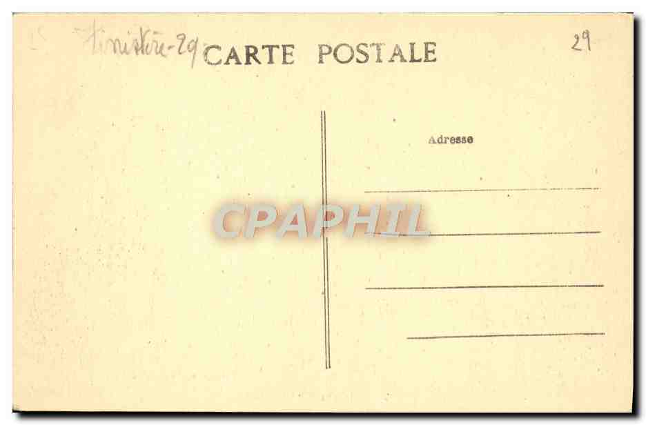 CPA Quimper La Rue du Parc l'Hotel de L'Epee Automobile — Rückseite