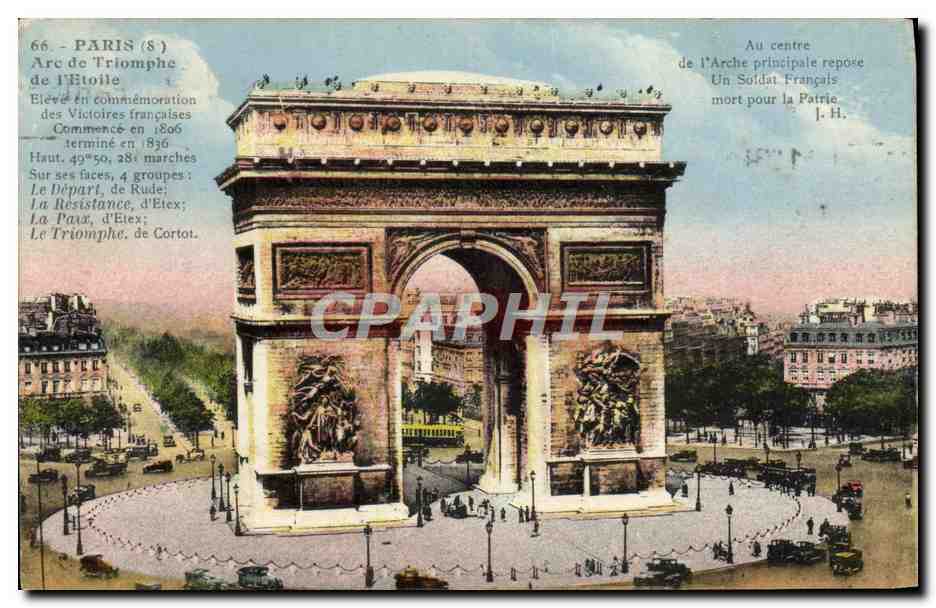 CPA Paris Arc de Triomphe De l'Etoile