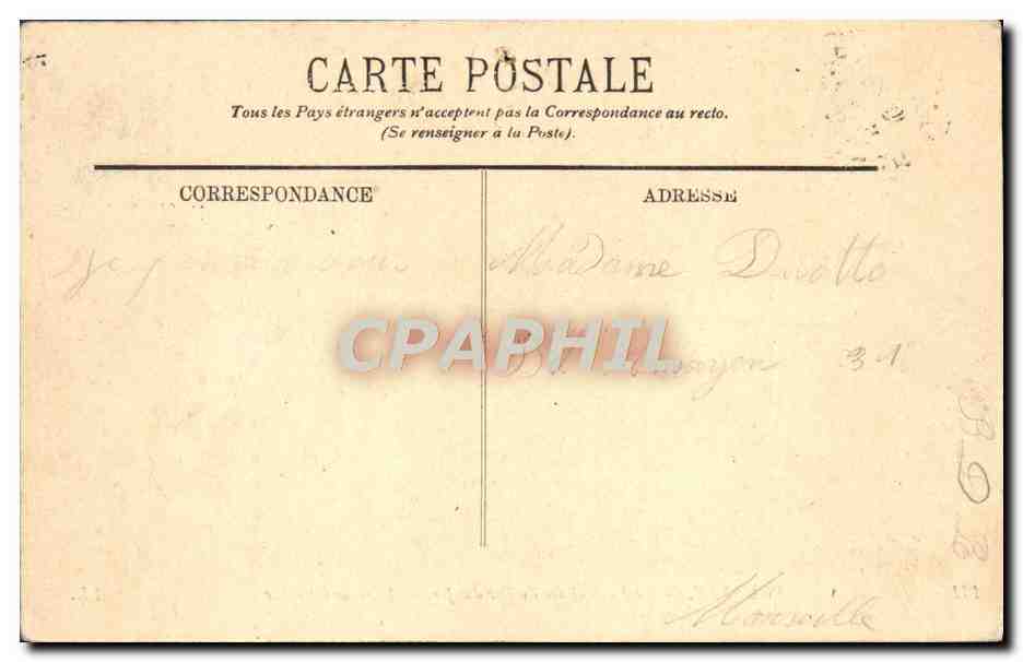 CPA Lourdes Le Funiculaire du Pic du Jer — Verso