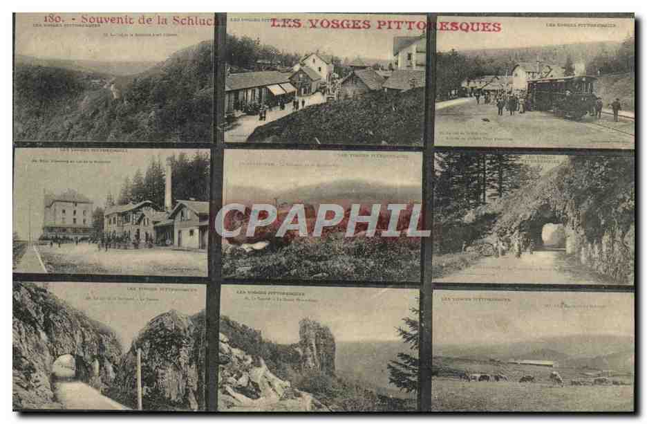 CPA Souvenir de la Schlucht Les Vosges Pittoresques Train