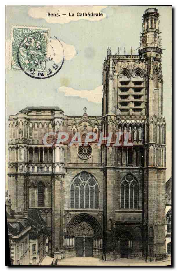 CPA Sens La Cathedrale (carte toilee)