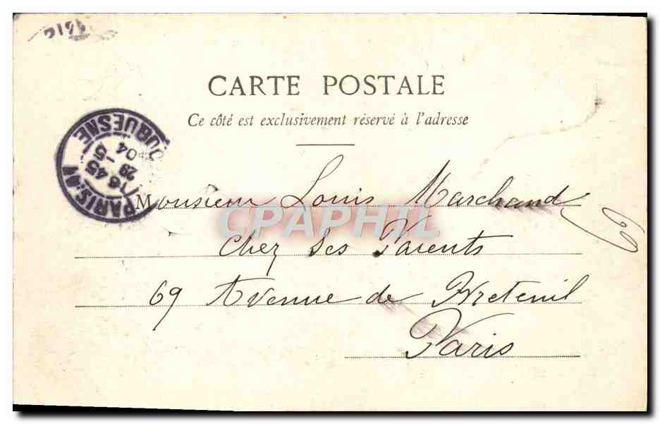 CPA Bois de Vincennes Lac des Minimes — Back