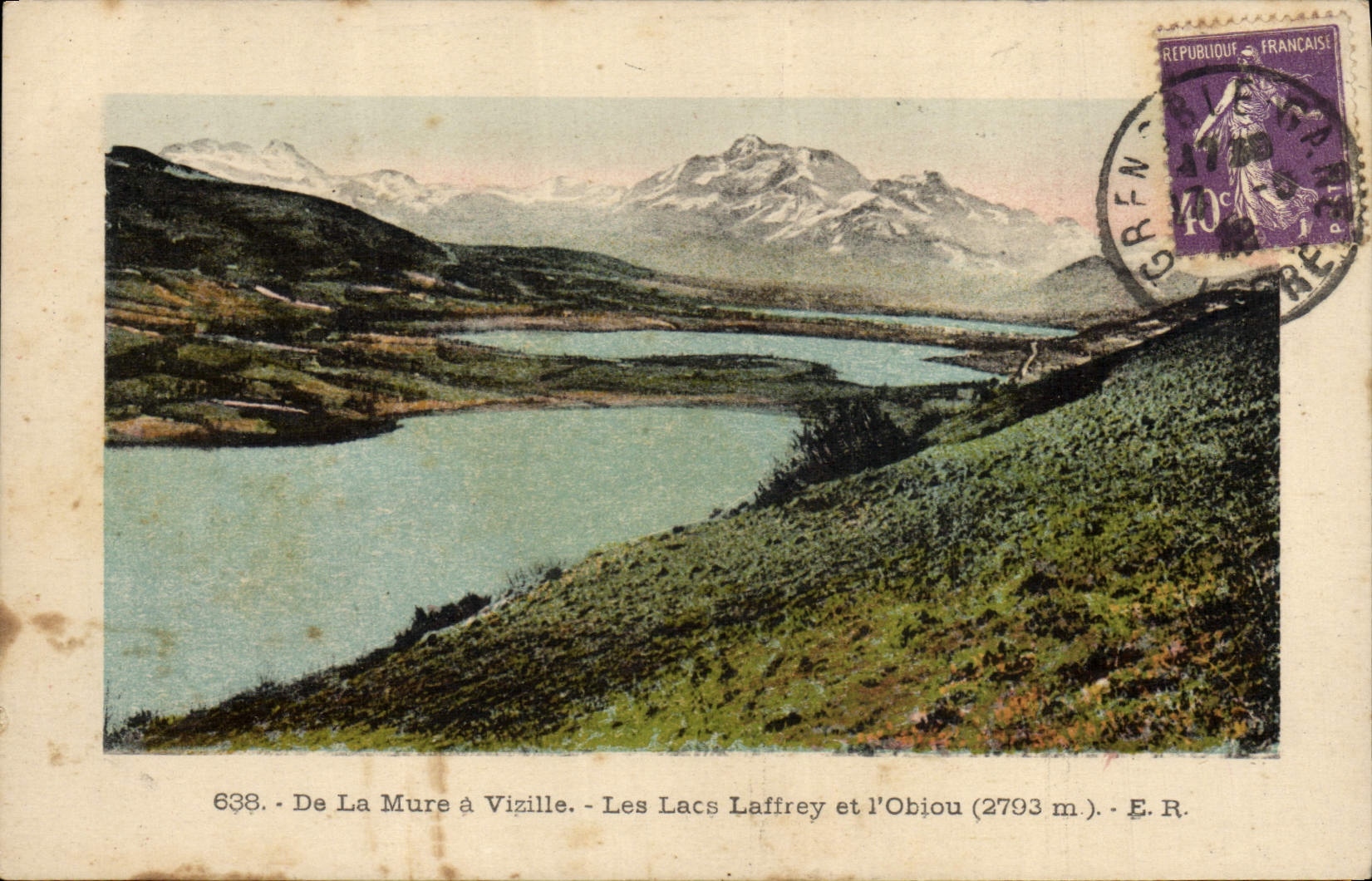Les Lacs Laffrey et l'Obiou (2793 m) — De La Mure à Vizille — E.R. n°638