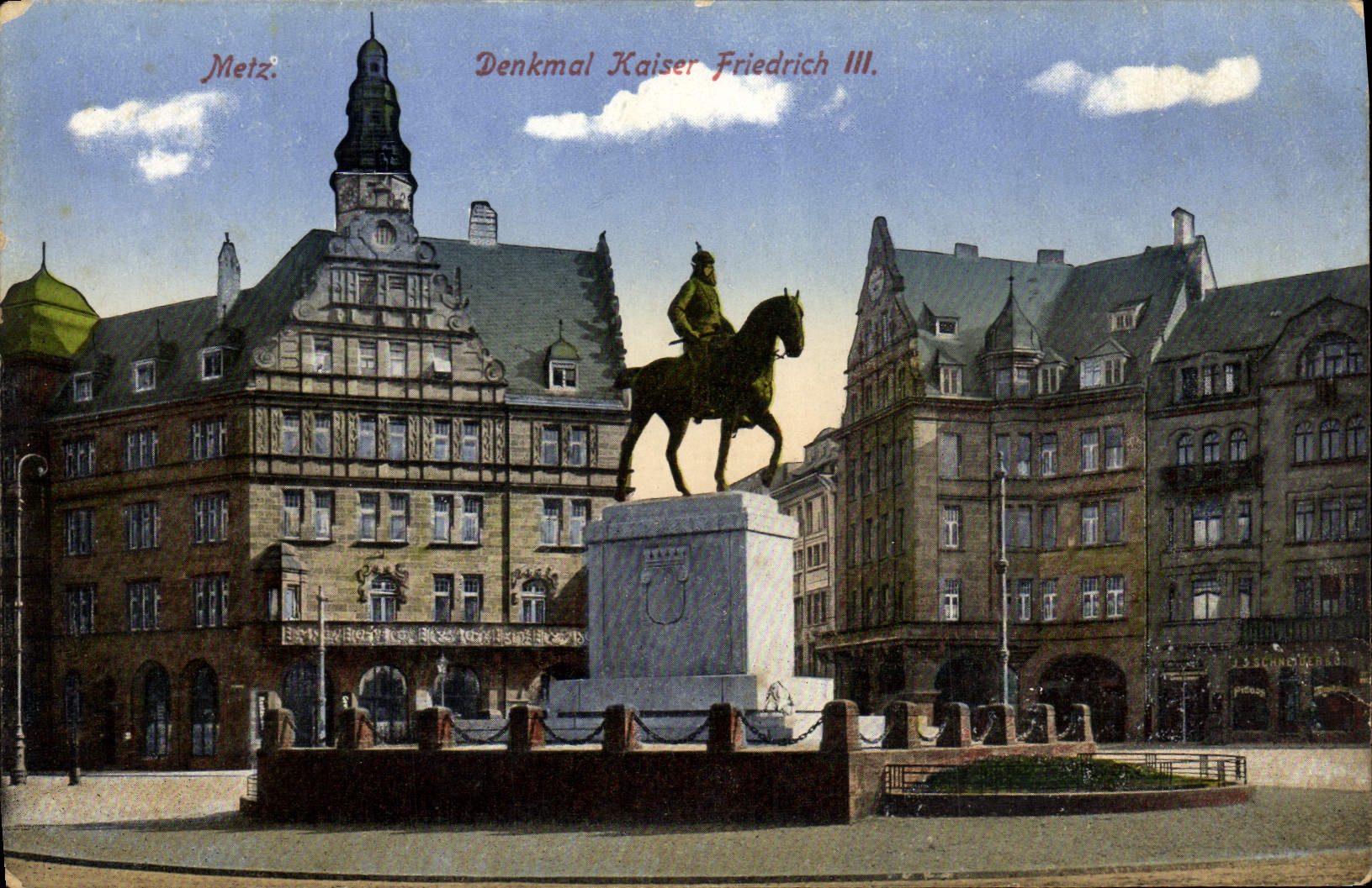CPA Metz Denkmal Kaiser Friedrich III