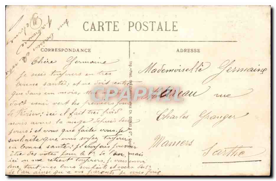 CPA Pau Le Fond d'Ossau vu de la Place Royale — Verso