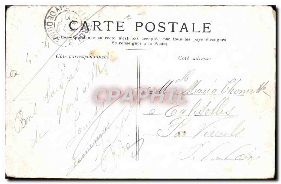 CPA Versailles La Galerie des Batailles — Verso