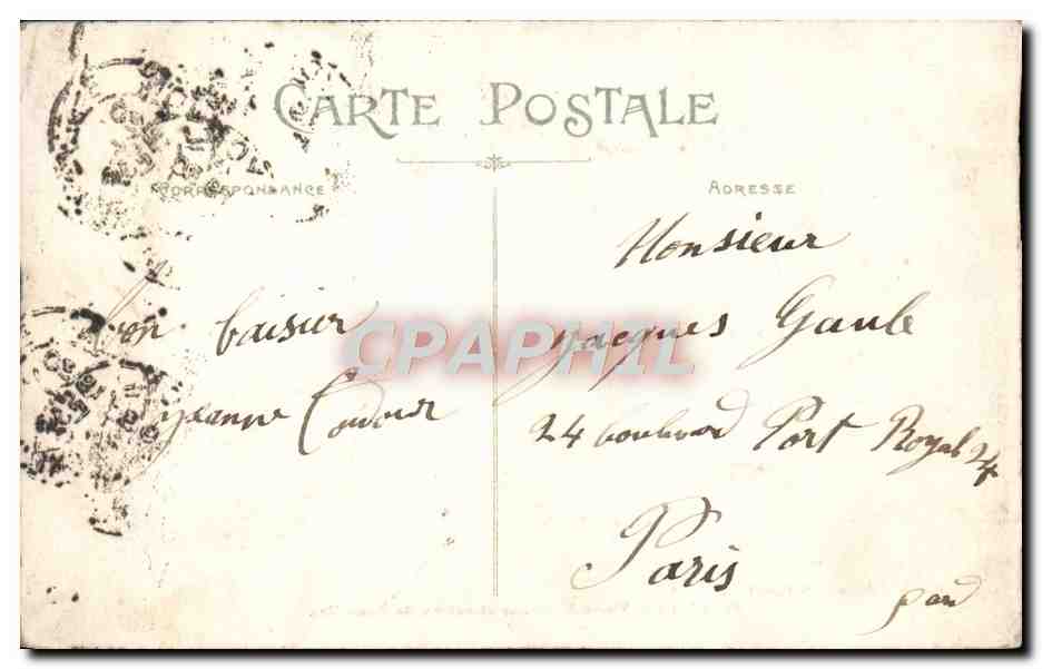 CPA Lyon Place Bellecour et coleau de Fourviere — Back