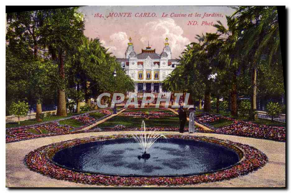 CPA Monte Carlo Le Casino et les Jardins