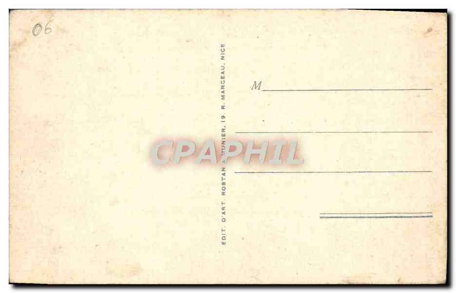 CPA Cannes Le Mont Chevalier et la Promenade de La Croisette Automobile — Verso