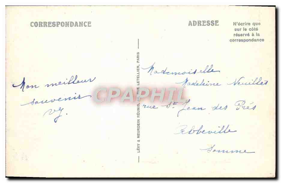 CPA Cannes Vue Generale Prise du Mont Chevalier  — Verso