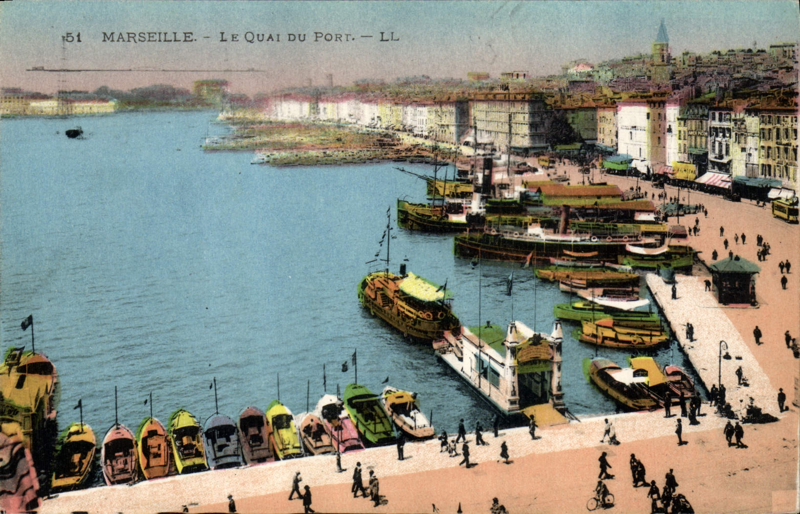 CPA Marseille Le Quai Du Port Bateaux 