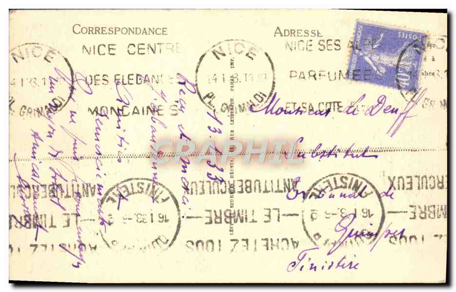 CPA Cannes La Promenade De La Croisette — Verso