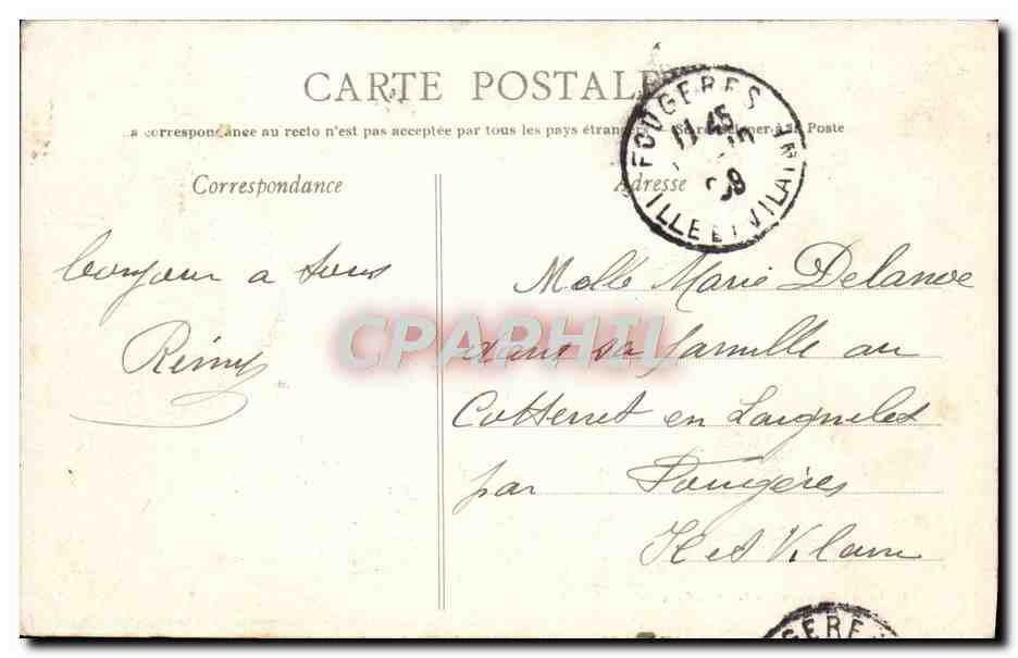 CPA Caen Interieur de L'Hotel de Ville Ancien seminaire des Eudistes — Verso