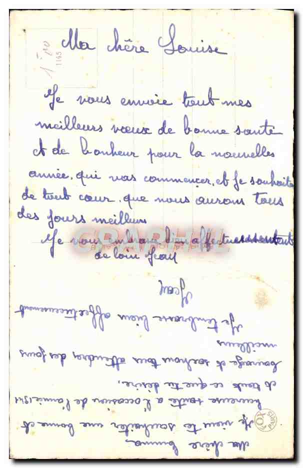 CPA Fantaisie Fleurs Fer a cheval — Rückseite