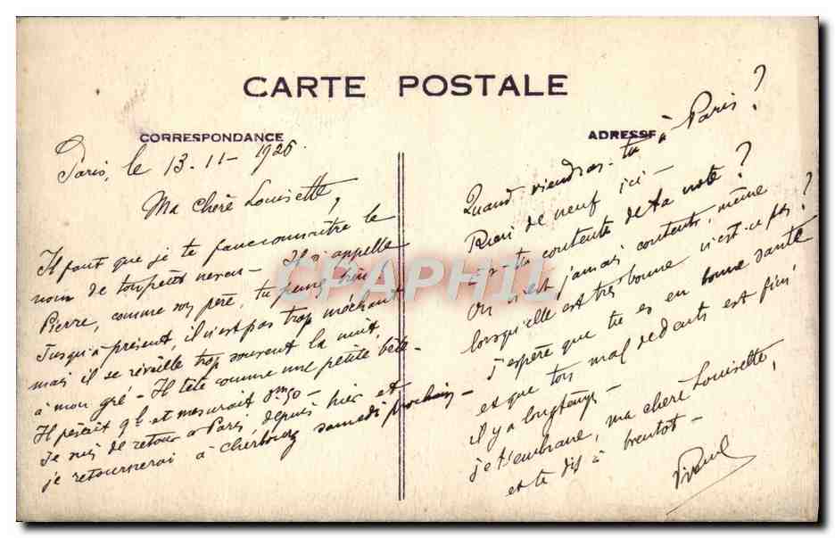 CPA Paris Panorma de la Seine  — Rückseite