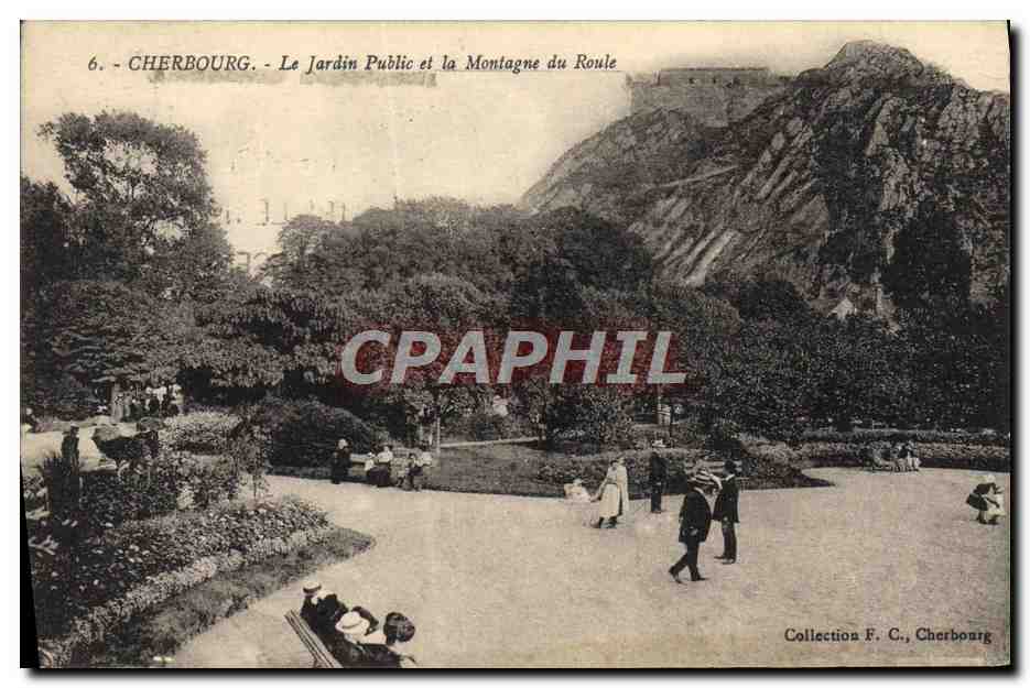 Cherbourg - Der öffentliche Garten und der Mount Roule — Sammlung F. C., Cherbourg