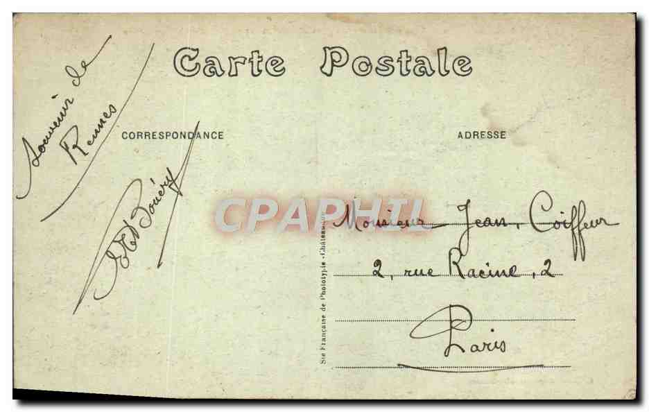 CPA Rennes Vue Generale L'Eglise St Sauveur et les tours de la cathedrale  — Rückseite