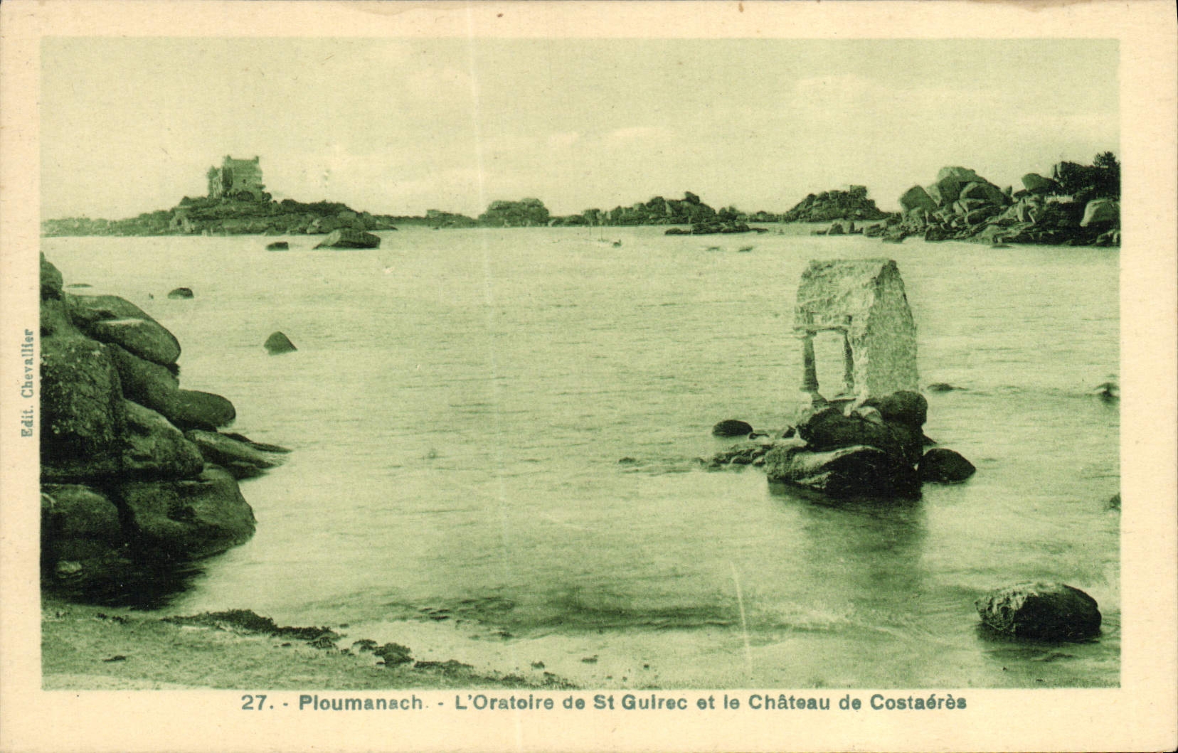 Ploumanach - L'Oratoire de St Gulrec et le Château de Costaérès — Éd. Chevallier, n°27