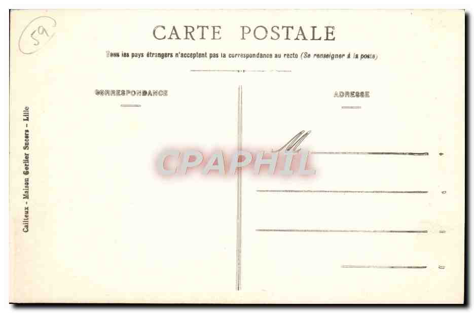 CPA Lille La Bourse et le Theatre — Back